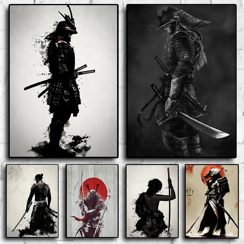 Japanese Anime Aesthetic Wall Art Game Retro Samurai Posters