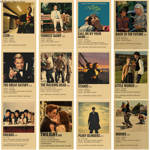 Movie TV Anime Leon Mid90s Titanic Retro Vintage Art Poster