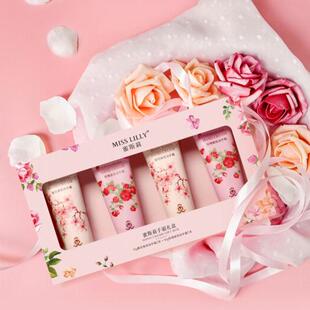 2支樱花 Lilly蜜斯莉香氛护手霜50g Miss 2支玫瑰滋润 抢礼盒