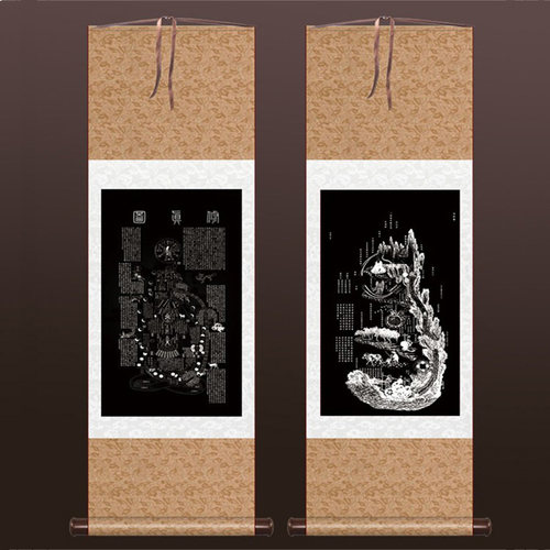 内经修真图高清气脉养生挂画客厅