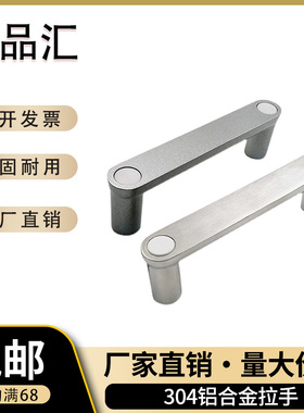 锌合金外装带盖拉手 XAB76-L100/L120/L150 设备柜门把手 KMH-100