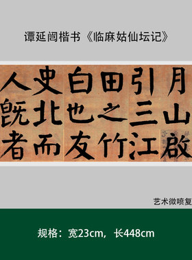 谭延临麻姑仙坛书法练字帖