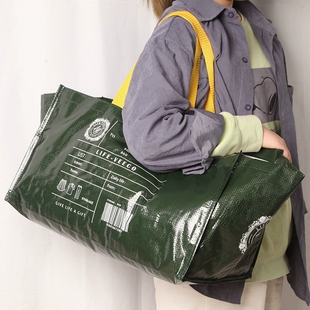 牛货 单肩手提大容量可折叠手提袋脏衣收纳袋环保购物袋搬家袋