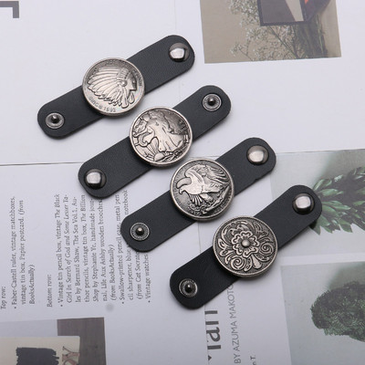 皮扣丝巾休闲时尚铜男女优美图案