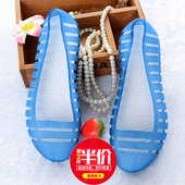 女夏韩版 沙滩鞋 新款 洞洞鞋 镂空果冻鞋 软底休闲凉鞋 平底防滑护士鞋