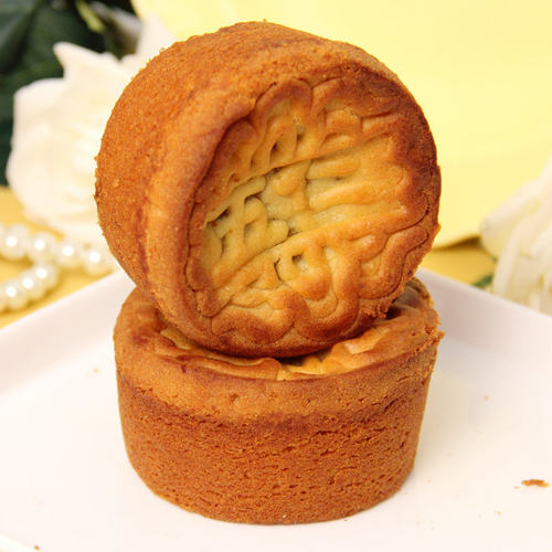 传统厚皮翻毛皮果仁月饼老式手工