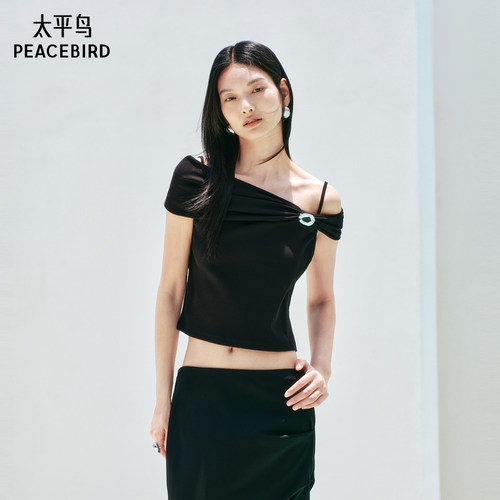 【商场同款】太平鸟女装2026年夏季新款摩登短袖T恤A1CNF2631
