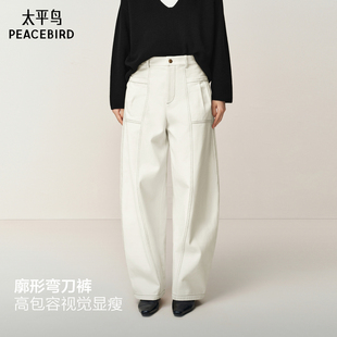 商场同款 休闲弯刀裤 太平鸟2025年冬季 宽松工装 A3GBF4B07 新款