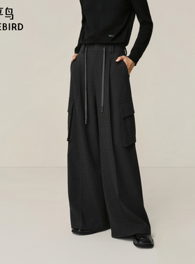 【商场同款】太平鸟2025年冬季新款宽松阔腿工装休闲裤A3GBF4438