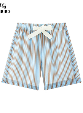 太平鸟2025年夏季款莱赛尔宽松阔腿休闲运动短裤A3GCE3809