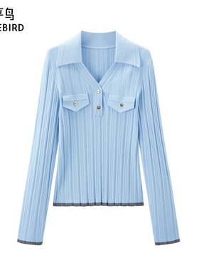 太平鸟女装年冬季新款翻领打底线套衫A1EEE3496