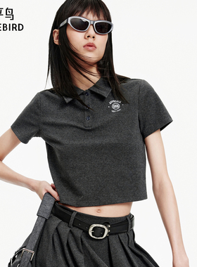 太平鸟女装2024年夏季款经典POLO针织衫A3CNE2294