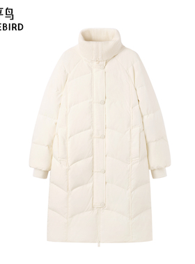 太平鸟年冬季新款针织大翻领羽绒服A1ACE4514