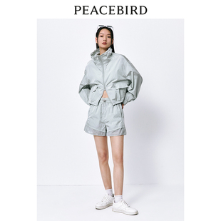 太平鳥(niǎo)輕薄輕透短外套女夏裝 秒殺 連帽開(kāi)衫 斷碼 外套短款