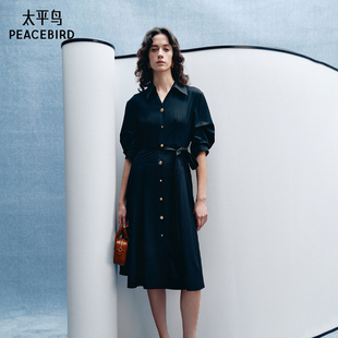 通勤衬衫 款 连衣裙A1FAE2191 2024年夏季 太平鸟女装