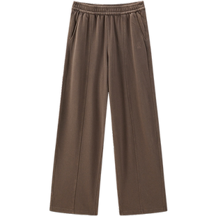 太平鸟女装秋季款水洗抽腰头针织裤A3GBE3448