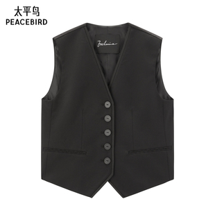 商场同款 西装 太平鸟女装 新款 马甲A1BGF241T 2025年夏季