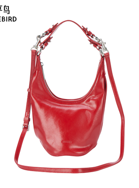 【商场同款】太平鸟2026年新款时尚通勤手提包红色斜挎A3YFG1120