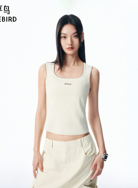 【商场同款】太平鸟25秋新款伊力特马蹄领撞色针织背心A3EFF3P06