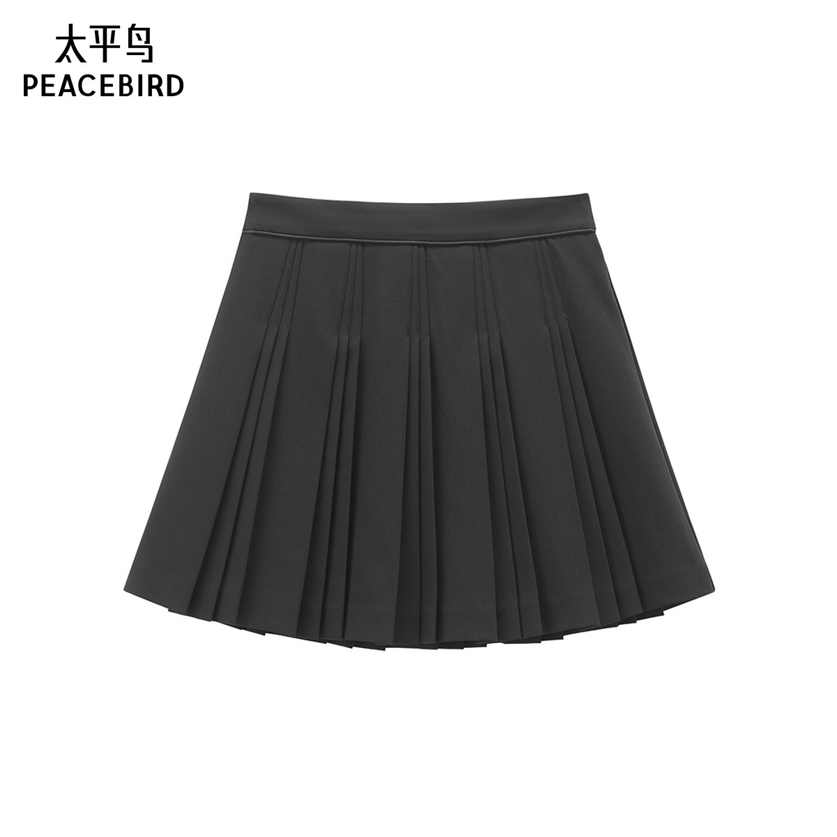 太平鸟女装秋季新款时尚百褶短裙A1GEE3221