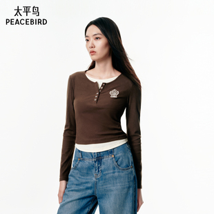 亨利领针织衫 款 T恤A1CPE3417 年秋季 太平鸟女装