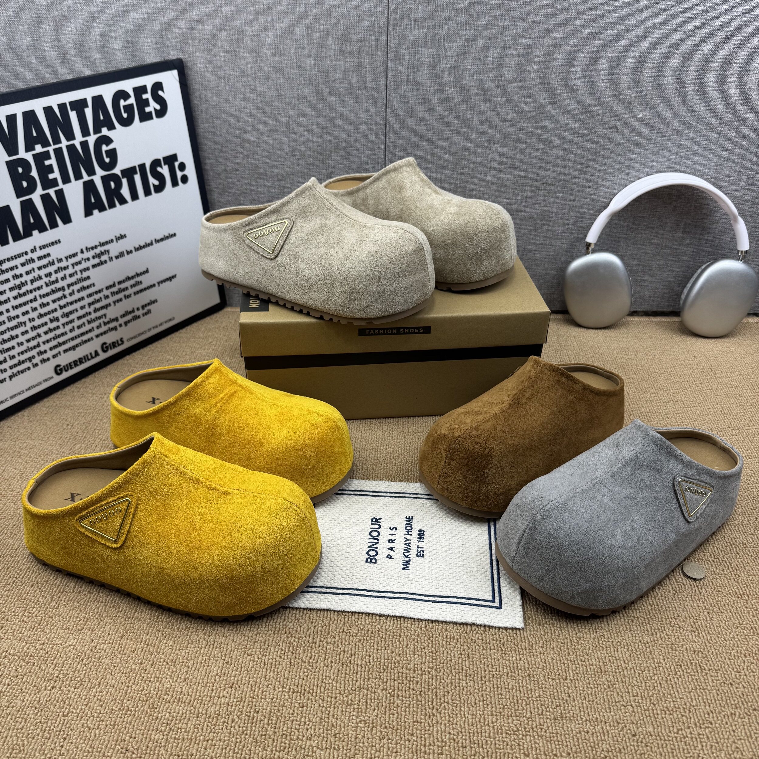 厚底勃肯包头半拖鞋女外穿2026夏季新款网红一脚蹬复古增高博肯鞋