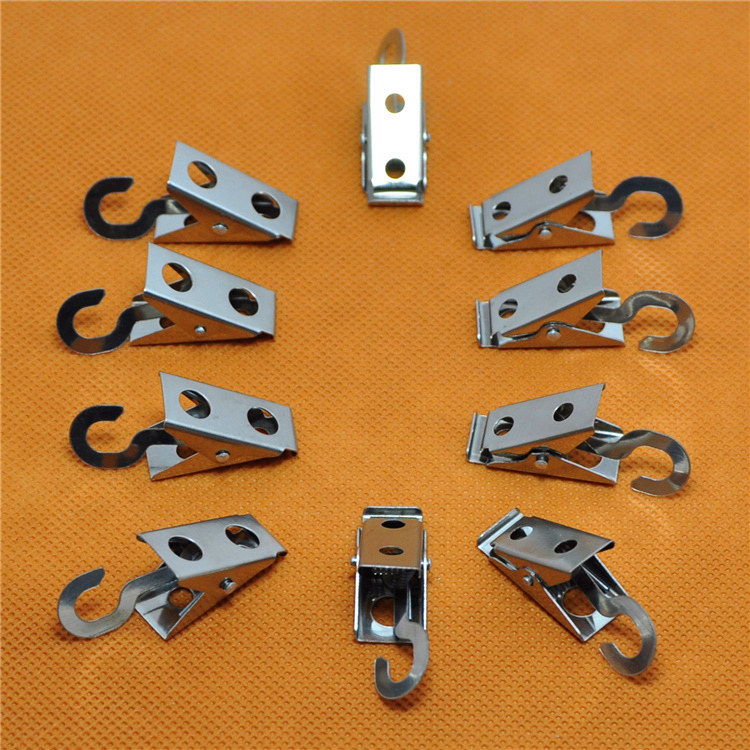 不锈钢窗帘夹子挂钩 窗帘扣帘扣 小夹 10只装吊夹浴帘夹