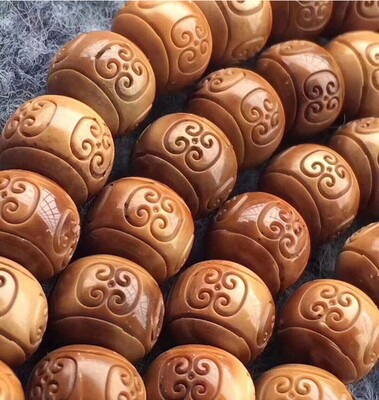 库克108颗菩提子配饰项链回纹珠