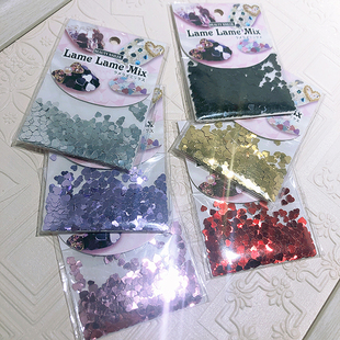 日本BEAUTY NAILER Lame Lame Mix 美甲爱心亮片混合装 美甲饰品