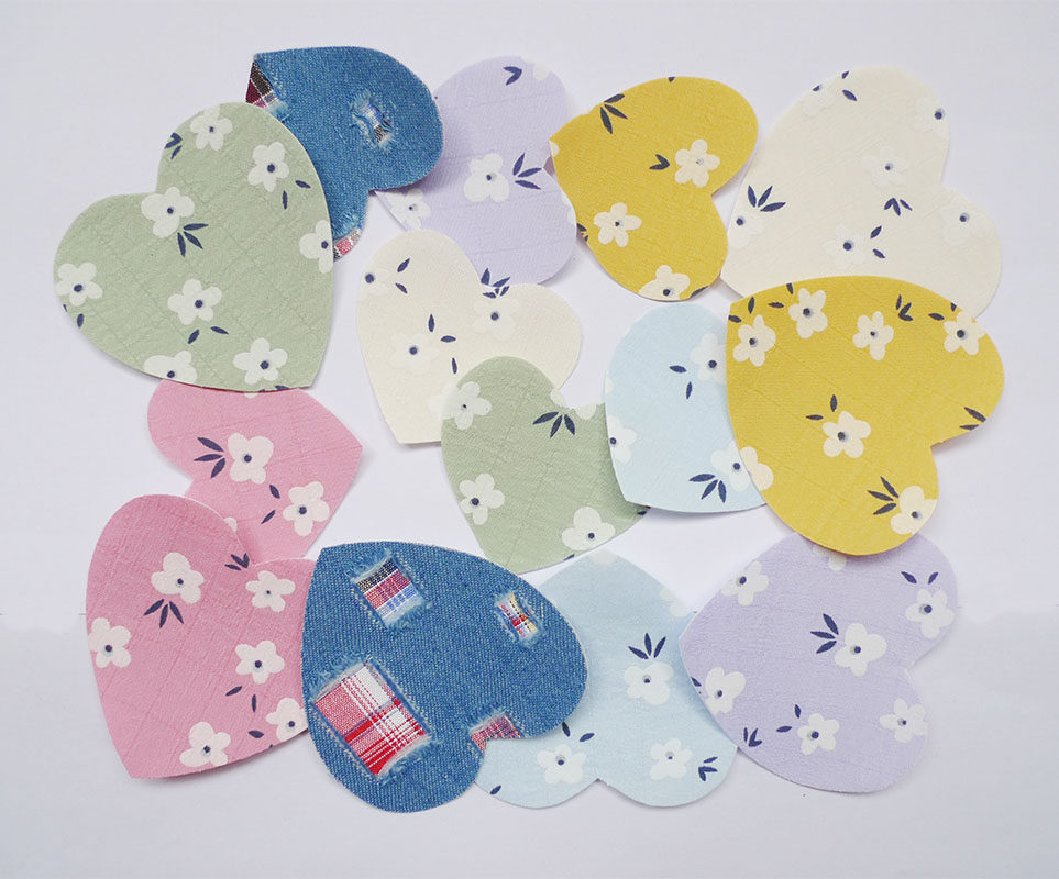 小爱心牛仔刺绣布贴衣服裤子装饰修补破洞心形贴花桃心补丁贴布