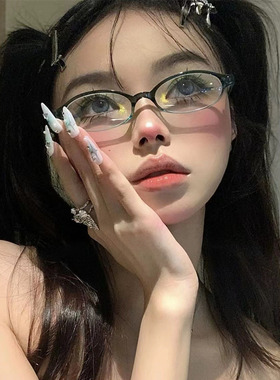 复古小框辣妹眼镜框女防蓝光眼镜