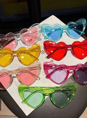 欧美复古爱心太阳镜桃心网红明星同款潮遮阳时尚可爱个性墨镜
