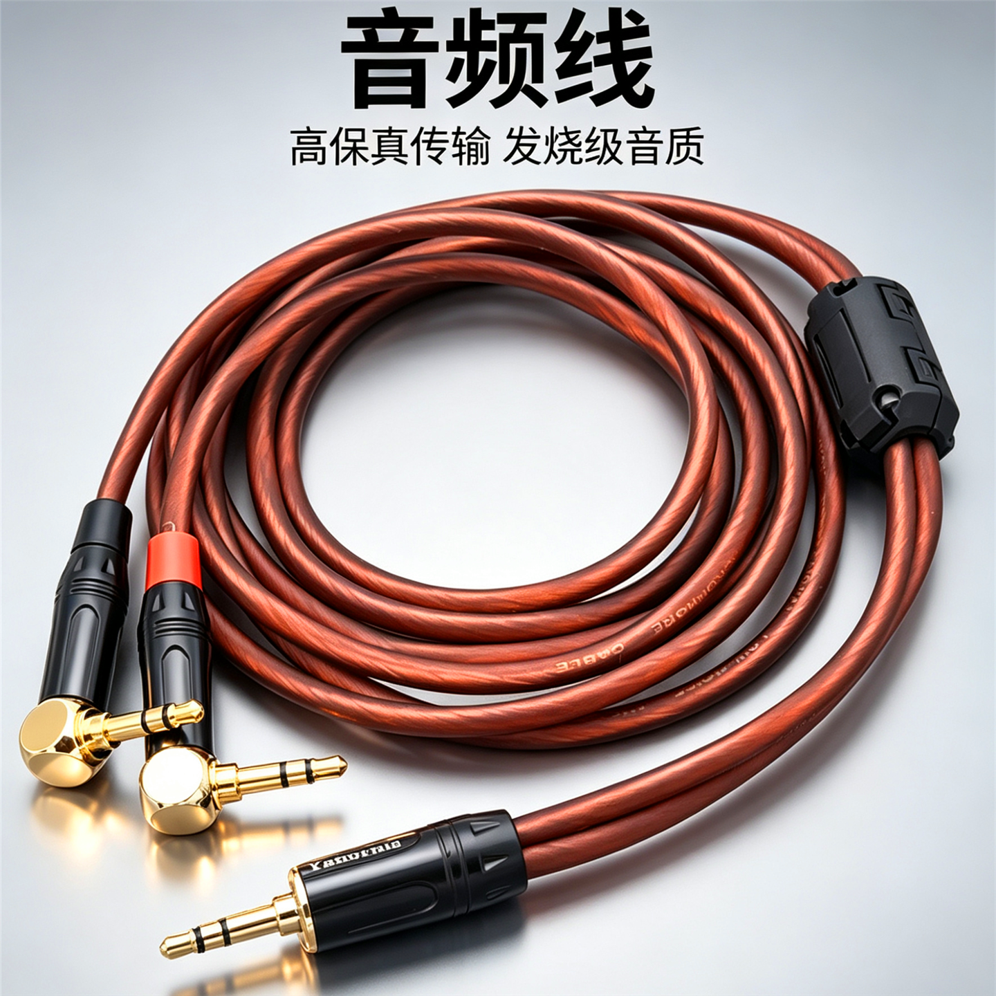 无损3.5mm立体声转左右声道蓝牙小音箱3.5一分二公对公AUX音频线