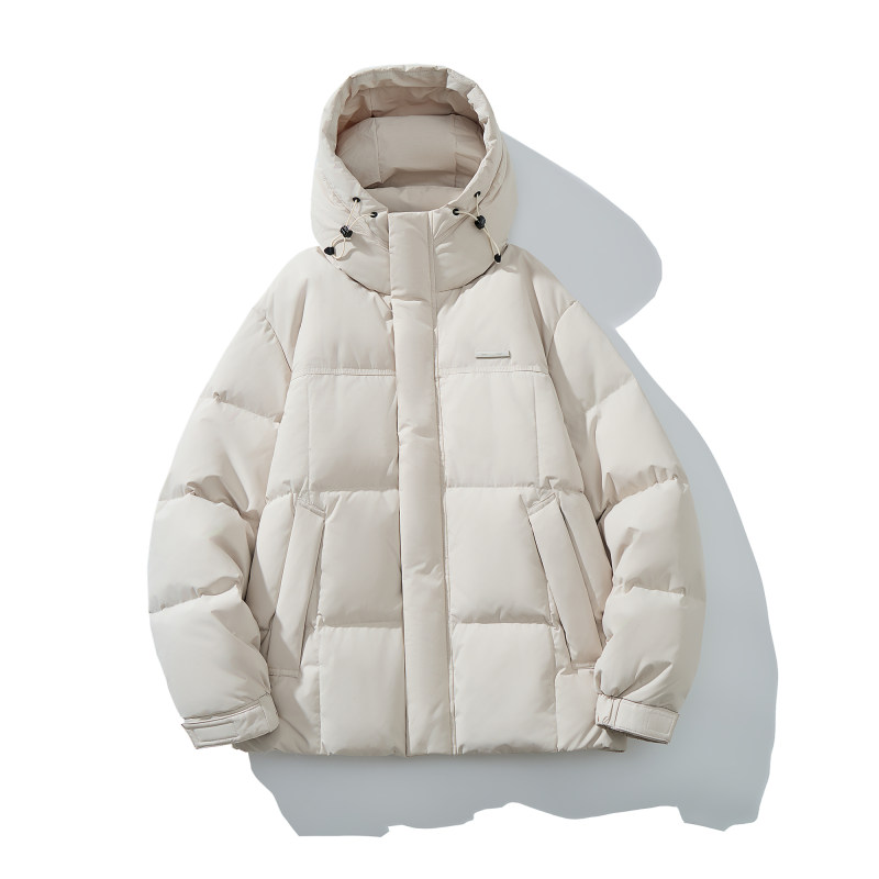 男士加厚休闲风连帽短款羽绒服