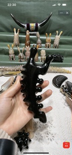 特价出折白水黑金牛角筋络按摩梳