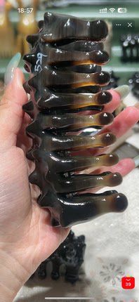 新品黑金玉化海参双排长12宽5.1