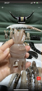 88折牦牛角纯色长腿兔兔头疗