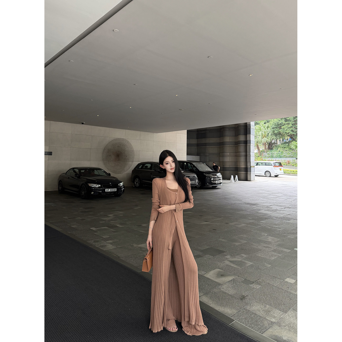JAYKY YANG【 A1O套组 Jayky私服线】U领排扣上衣V领开衫长裤套装