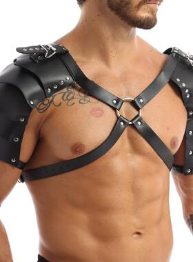 欧洲中世纪维京男士双肩铠甲背带COSPLAY万圣节角色扮演舞台道具