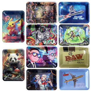 RAW小号马口铁托盘烟斗丝醒草收纳盘手卷丝操作盘钥匙纳物烟盒