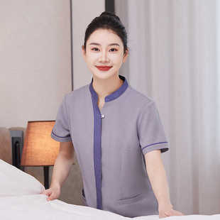 保洁员工作服短袖女酒店宾馆客房物业商场小区售楼部阿姨夏季套装
