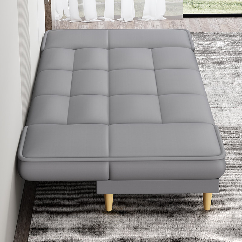 阳台皮沙发三人卧室小户型租房拼接床折叠两用1米8沙发床办公客厅