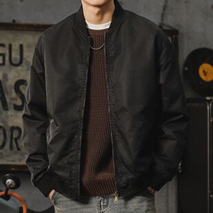 2024新款 春秋季 棒球服潮牌复古vintage外套男 ma1飞行夹克男士 美式