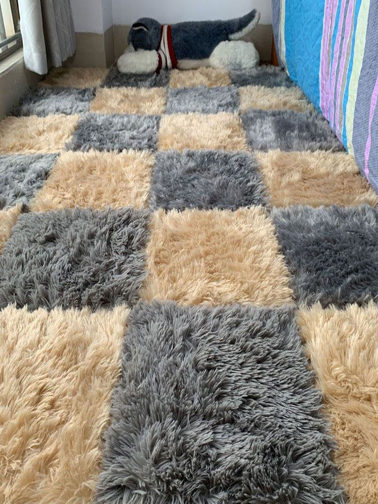 网红拍照地毯全铺房间卧室满铺宝宝床边毯拼接绒面方块踏踏米地垫