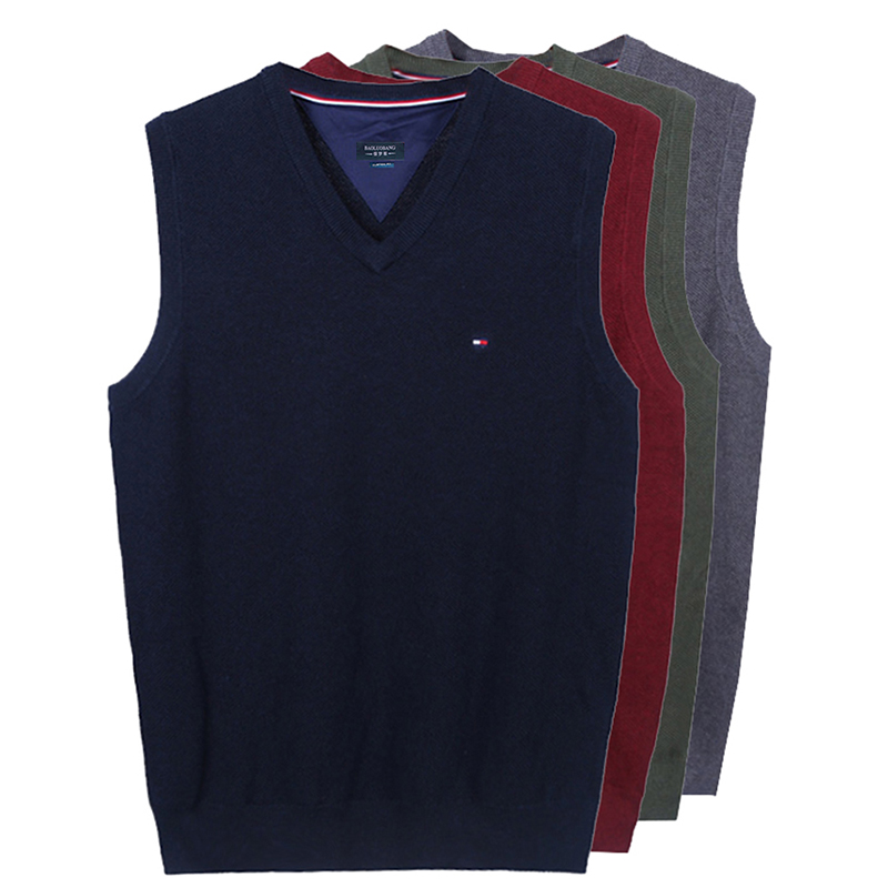 纯棉马甲坎肩V领青年韩版针织衫