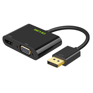 主动式DP转HDMI转换器高清4K连接线DVI电脑VGA显卡显示器1080P转接头多屏转换线6六屏三屏四屏长线大屏炒股