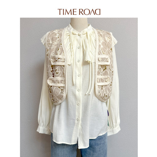 马甲中国风盘扣衬衫套装