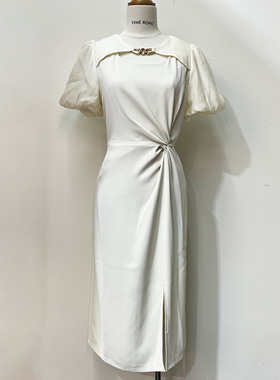 Time RoaD/汤米诺连衣裙女夏通勤新款设计感小众收腰显瘦长裙子