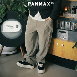 风大口袋设抽绳束脚裤 PANMAX潮牌大码 男工装 潮牌奥粒绒长裤 男装
