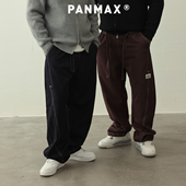 通勤日常收腰直筒裤 PANMAX潮牌大码 日系工装 拼接裤 男装 春秋休闲裤
